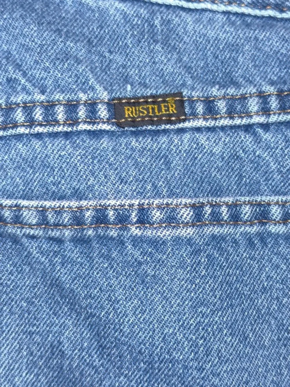 Wrangler Rustler Jeans Mens 32x34 Straight Leg Med Wash Denim Workwear